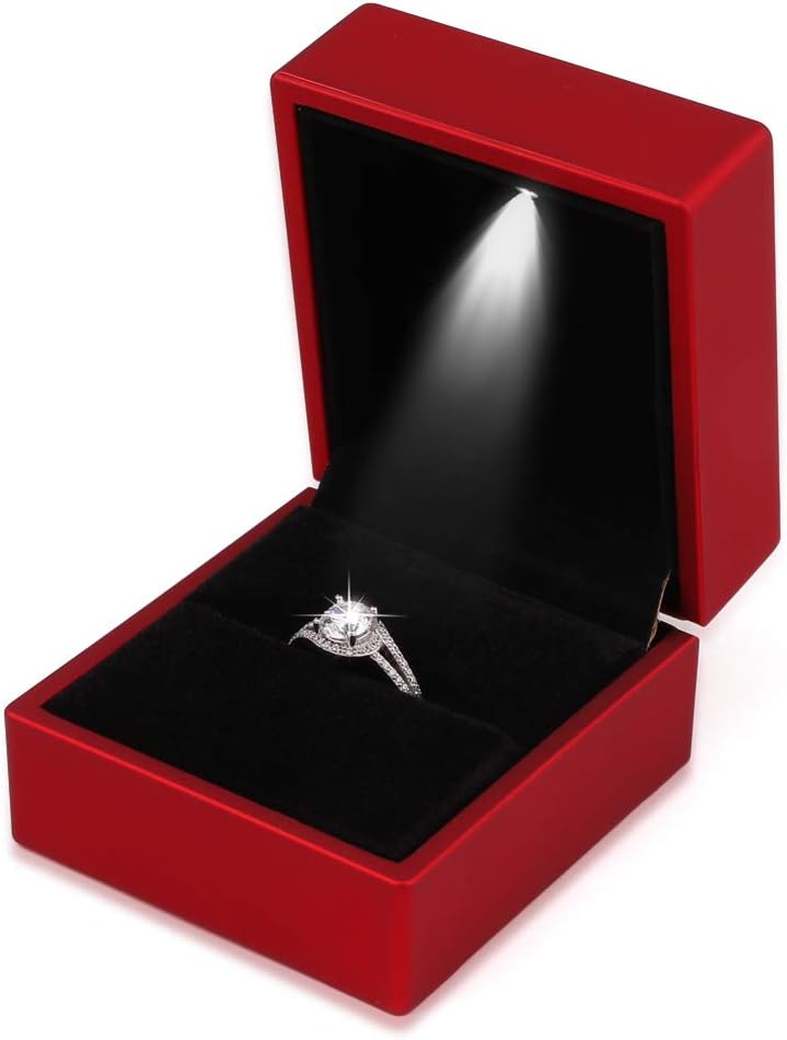 LED Light Proposal Engagement Ring Boxes
