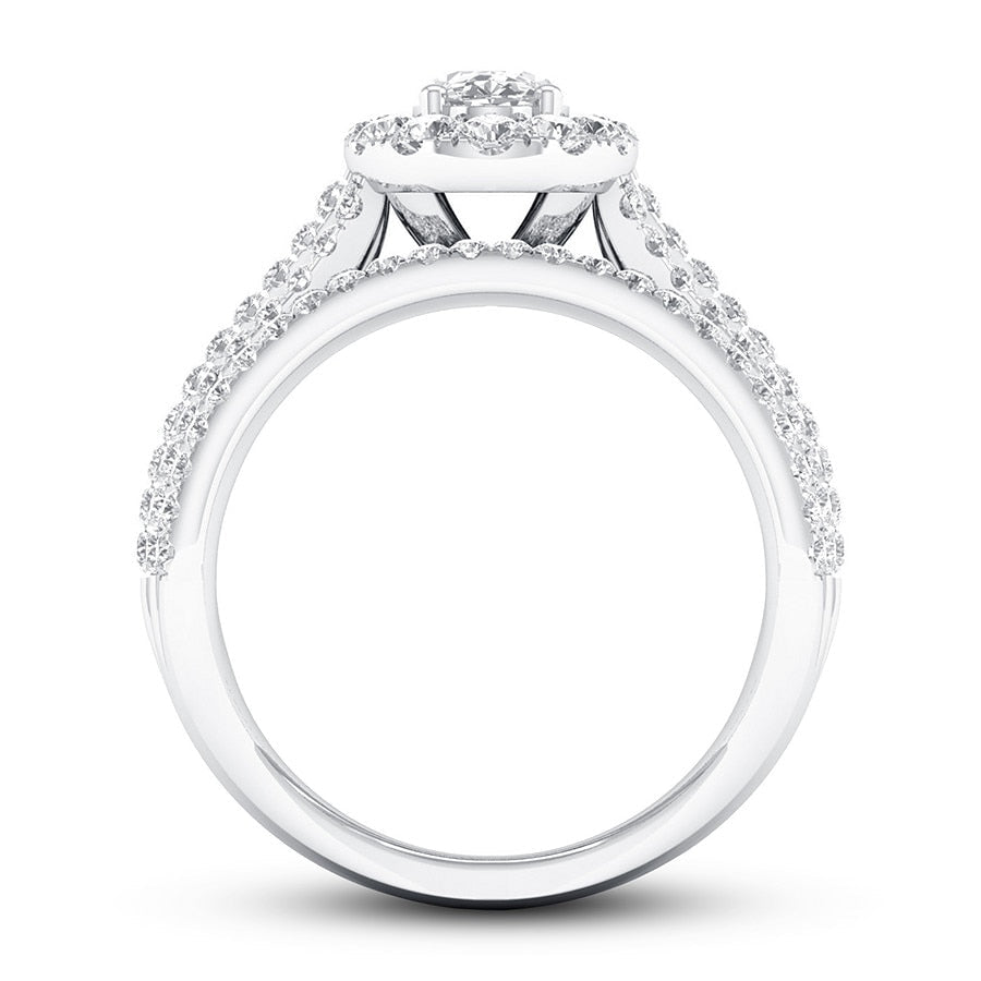 Diamond Engagement Ring 1-3/8 ct tw 14K White Gold