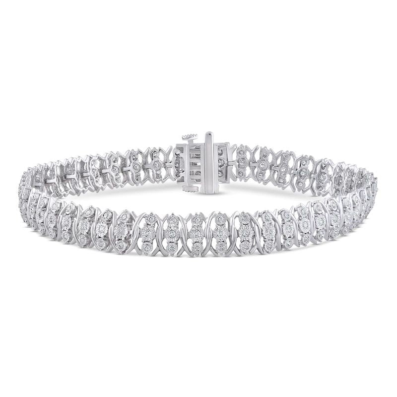 Diamond Bracelet 1 ct tw 10K White Gold 7.25