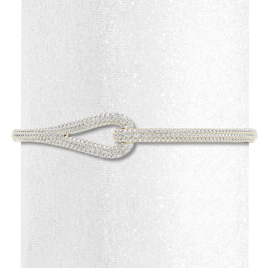 Loved Diamond Bangle Bracelet 4 ct tw 14K Yellow Gold