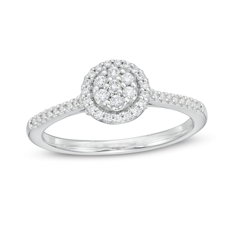 1/4 CT. T.W. Composite Diamond Promise Ring in 10K Two-Tone Gold