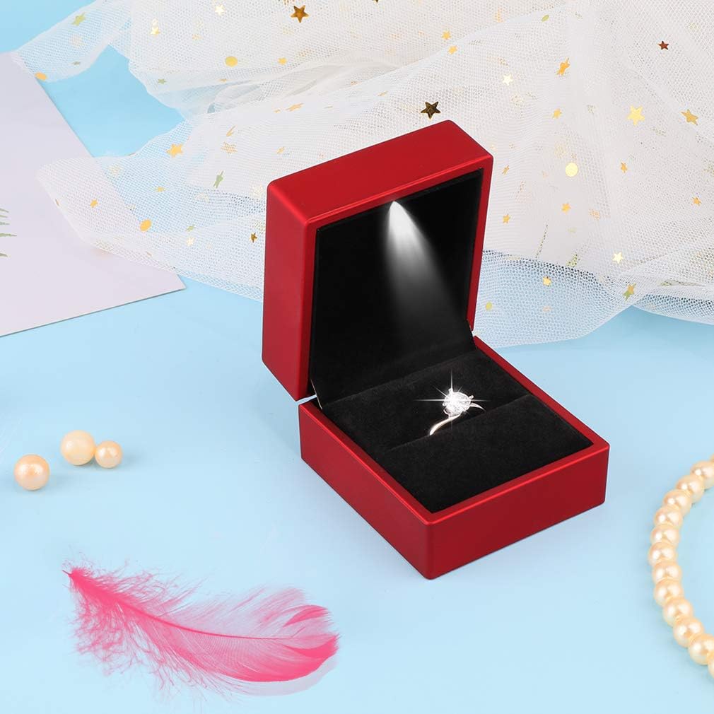 LED Light Proposal Engagement Ring Boxes