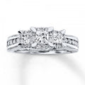 Three-Stone Ring 1 ct tw Diamonds 14K White Gold