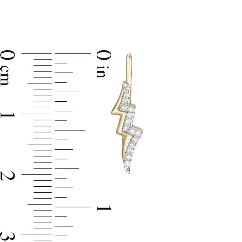 1/8CT.T.W.DiamondLightningBoltCrawlerEarringsin10KGold