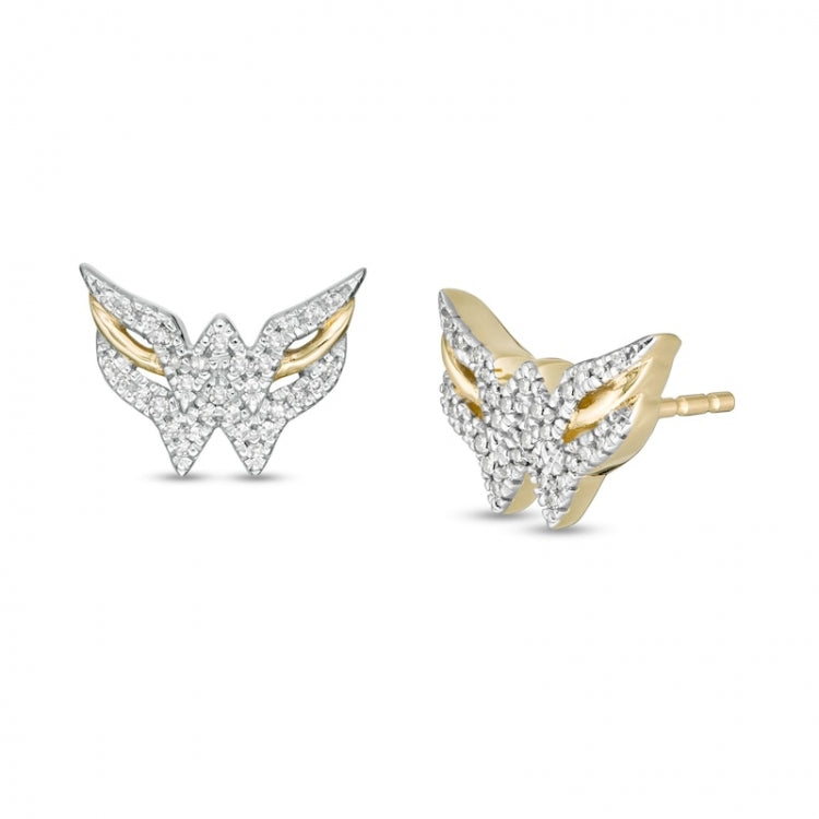 1/8CT.T.W.DiamondSymbolStudEarringsin10KGold:1/8CT.T.W.DiamondSymbolStudEarringsin10KGold