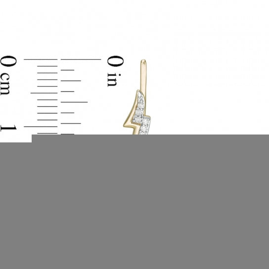 1/8CT.T.W.DiamondLightningBoltCrawlerEarringsin10KGold:1/8CT.T.W.DiamondLightningBoltCrawlerEarringsin10KGold