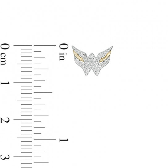 1/8CT.T.W.DiamondSymbolStudEarringsin10KGold:1/8CT.T.W.DiamondSymbolStudEarringsin10KGold