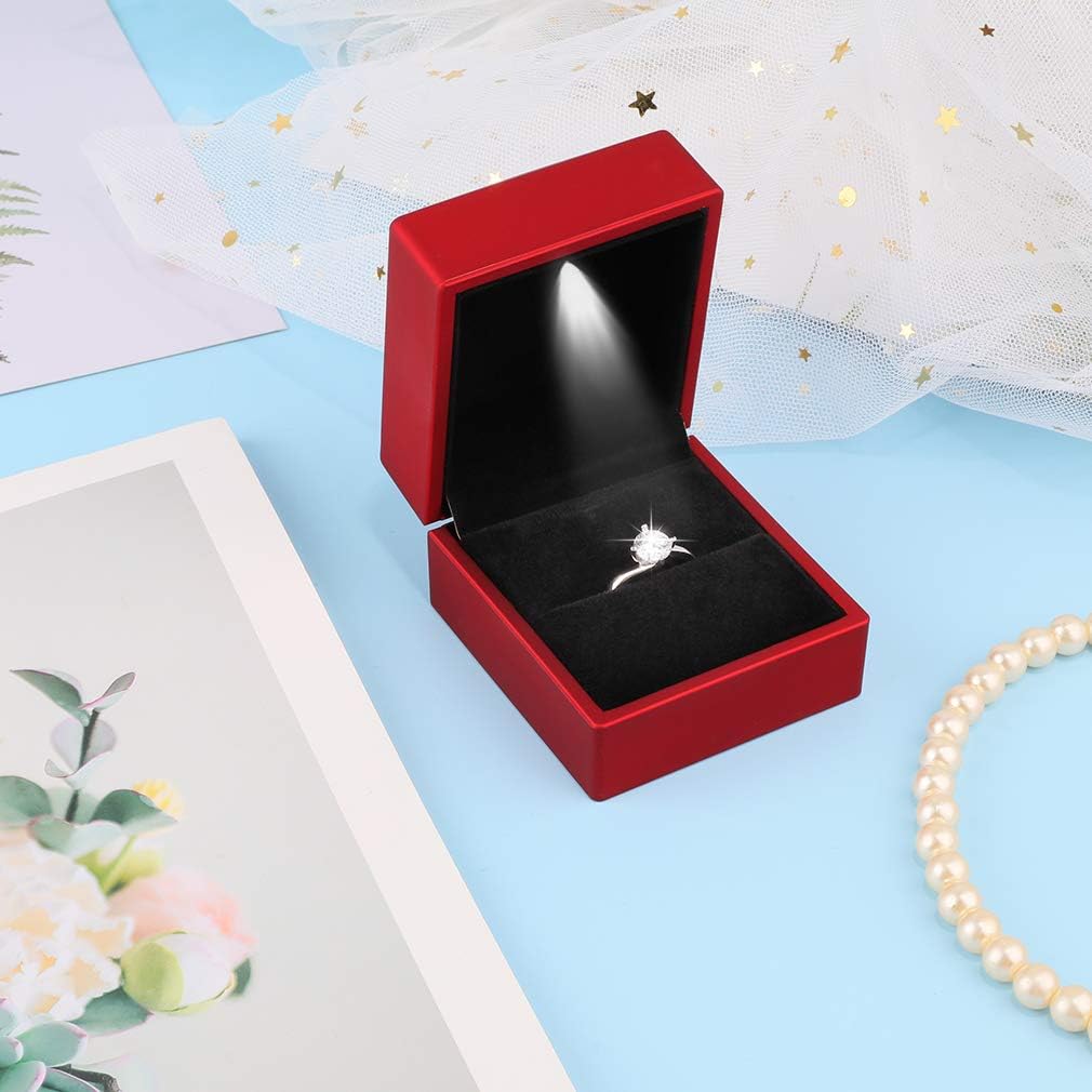 LED Light Proposal Engagement Ring Boxes