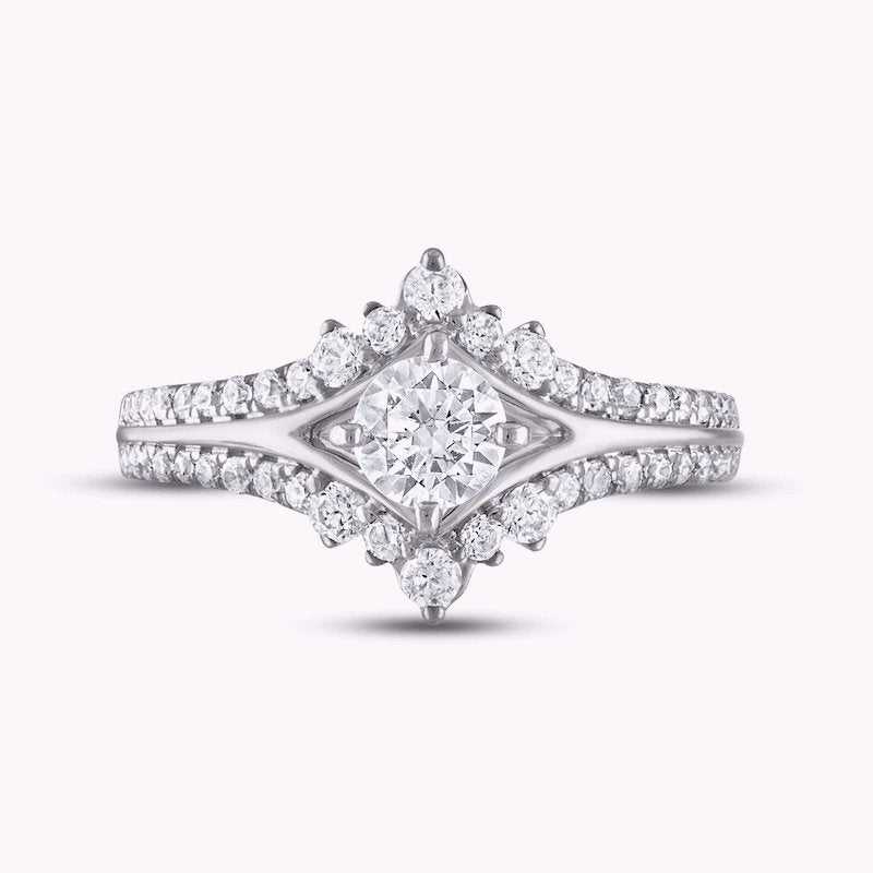 Diamond Engagement Ring 1 ct tw Round-cut 14K White Gold