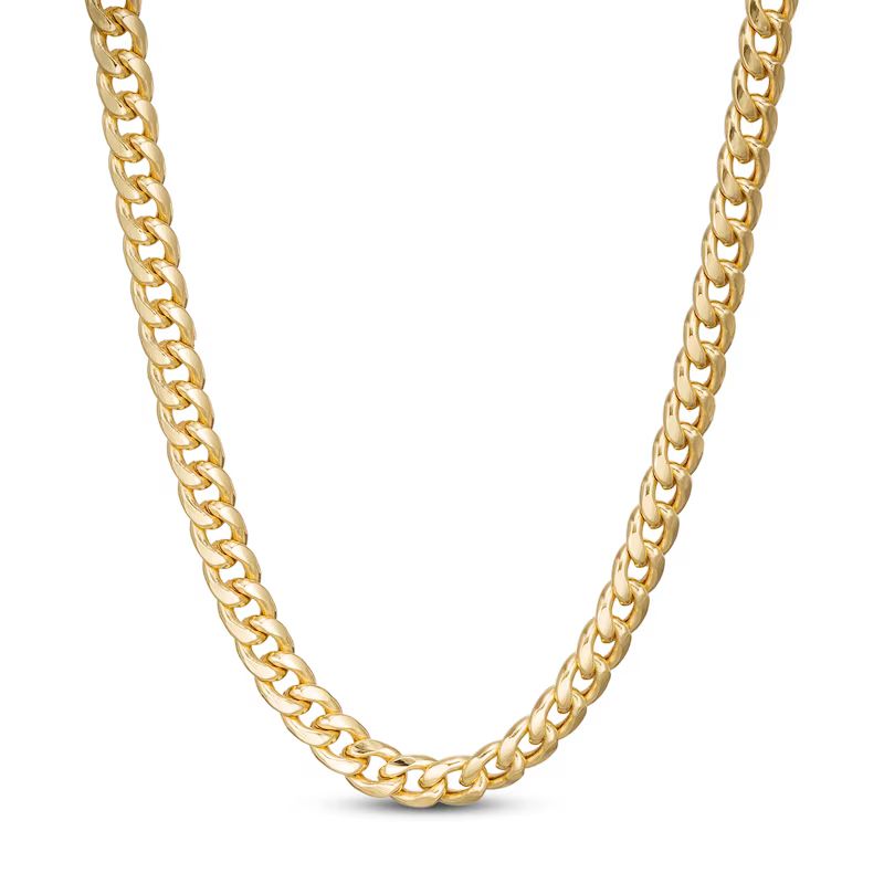 Cuban Chain Necklace 10K Yellow Gold 24