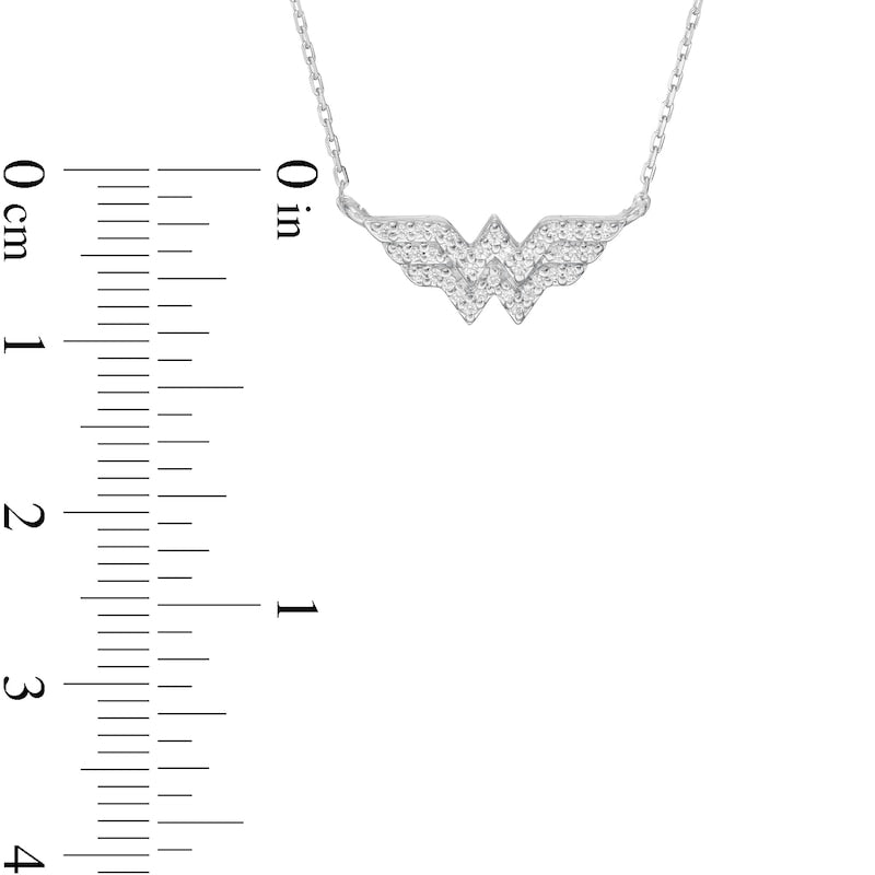 1/10 CT. T.W. Diamond Symbol Necklace in Sterling Silver