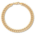 Men&amp;#8217;s Cuban Curb Chain Bracelet 14K Yellow Gold 8.5? Length